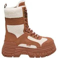 Buffalo Bottines à lacets 'Fusion' écru / cognac