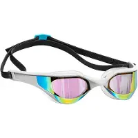 Mad Wave Razor Rainbow Mirror Swimming Goggles Clair