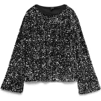 Vero Moda Chemisier 'VMBELLA' noir / argent
