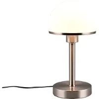 TRIO Lampe de table Joost Ii nickel avec verre blanc