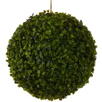 Mica Decorations Buis Bulbe Plante Artificielle à Suspendre pour l'Extérieur - Ø28 cm - Vert
