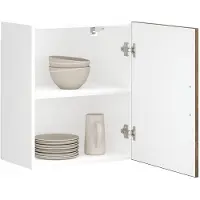 vidaXL Armoires de cuisine suspendues 2 pcs. Porto Chêne fumé Matériau dérivé du bois