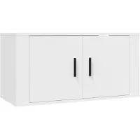 vidaXL Armoire TV murale blanche 80x34,5x40 cm