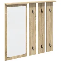 vidaXL Porte-manteau mural avec étagère Chêne sonoma 84 x 10 x 80 cm