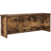vidaXL Porte-manteau mural avec étagère Chêne fumé 80 x 20 x 30 cm
