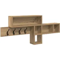vidaXL Porte-manteau mural chêne artisanal 100 x 12 x 43,5 cm