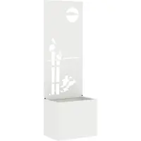 vidaXL Toile pare-vue jardin blanc 50 x 140 cm