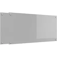 vidaXL Protection de cuisine 2 pcs Gris clair 100 x 50 cm verre trempé