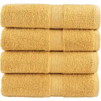 vidaXL Serviettes d'invité de qualité supérieure SOLUND 4 pcs doré