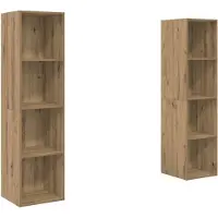 vidaXL Ensemble de meubles TV , 2 pièces, marron, 37 x 37 x 142,5 cm, aggloméré