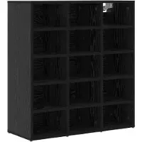 vidaXL Cabinet à chaussures Chêne noir 77,5 x 30 x 83,5 cm