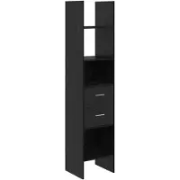 vidaXL Bibliothèque Chêne noir 40 x 35 x 180 cm Bois d'ingénierie