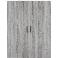 vidaXL Highboard Gris Sonoma 69,5x34x180 cm Matériau dérivé du bois