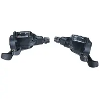 Microshift Mtb Shifter Set Argenté 3 x 7s