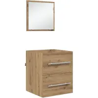 vidaXL Ensemble de meubles de salle de bain , couleur marron, 41 x 38,5 x 48 cm