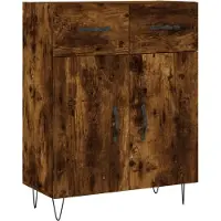 vidaXL Highboard chêne fumé 69,5x34x180 cm bois composite