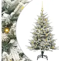vidaXL Sapin de Noël artificiel pré-éclairé avec set de boules Vert