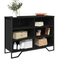 vidaXL Sideboard noir 101x35,5x74,5 cm Bois composite