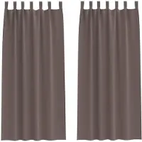 vidaXL Rideaux occultants à œillets, 2 pièces, marron foncé, polyester