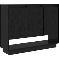 vidaXL Sideboard noir imitation chêne 97 x 29 x 75 cm Matériau dérivé du bois