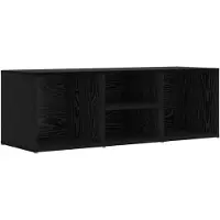 vidaXL Banc de rangement pour chaussures Chêne noir 102 x 35 x 35 cm