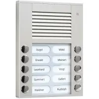 TCSS Poste extérieur audio PES10-EN/04 10 touches 2 r. AP argent (Filaire)