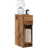vidaXL Tables de chevet avec tiroir 2 pcs vieux bois 20x36x60 cm