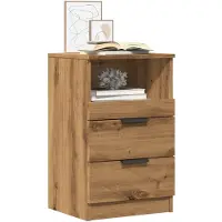 vidaXL Tables de chevet 2 pcs chêne artisanal bois d'ingénierie