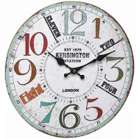 TFA-Dostmann Horloge murale analogique en MDF, design VINTAGE, Kensington, TFA 60.3045.11