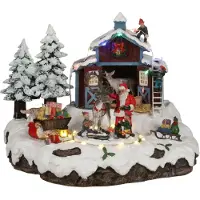 Luville Village du Père Noël avec Renne Luville Adaptateur Inclus