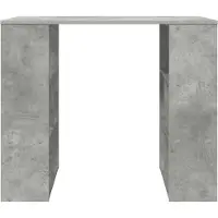 vidaXL Bureau , béton gris, panneaux de particules, 90 x 50 x 75 cm