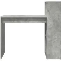 vidaXL Bureau , béton gris, panneaux de particules, 108 x 55 x 103,5 cm