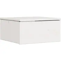 vidaXL Table de chevet Blanc 37 x 35 x 18,5 cm Bois massif en pin
