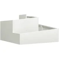 vidaXL Cache-pot de jardin Blanc 80 x 80 x 50 cm Acier laminé à froid
