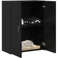 vidaXL Cabinet de Bureau Chêne noir 60 x 32 x 77.5 Bois d'ingénierie