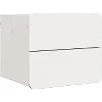 vidaXL Table de chevet Blanc 39 x 34 x 33 cm Bois massif en pin