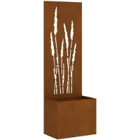 vidaXL Écran de confidentialité de jardin Fretwork Rouillé 50 x 140 cm