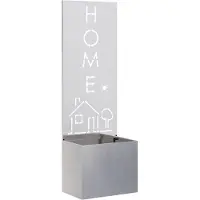 vidaXL Écran de confidentialité de jardin Fretwork Argent 50 x 140 cm