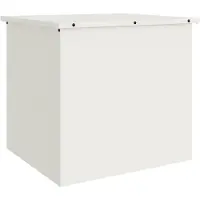 vidaXL Coffre de rangement d'extérieur blanc 55 x 50,5 x 50 cm en acier