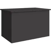 vidaXL Coffre de rangement d'extérieur noir 80 x 50,5 x 50 cm en acier