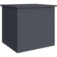 vidaXL Coffre de rangement d'extérieur anthracite 55 x 50,5 x 50 cm en acier