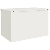 vidaXL Coffre de rangement d'extérieur blanc 80 x 50,5 x 50 cm en acier