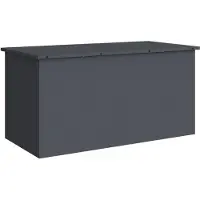 vidaXL Coffre de rangement d'extérieur anthracite 100 x 50,5 x 50 cm en acier