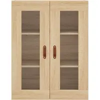 vidaXL Highboard chêne Sonoma 69,5x34x180 cm Matériau dérivé du bois
