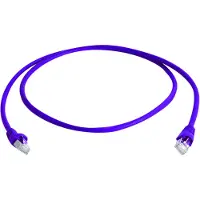 Telegärtner 100008685 RJ45 Network cable, patch cable CAT 6A S/FTP 5.00 m Purple Flame-retardant, incl. detent, Twin shield, double shielding, Halogen-free,