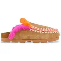 Mou pour femme. MU.FW431005A Winter Bio Leather Clogs brown (41), Cuir, Marron, Plat, Aucun, Casuel