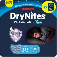 DryNites luierbroekjes - jongens - 13+ jaar (48 - 60 kg) - 33 nachtbroekjes - Jumbo pack (33 pcs)