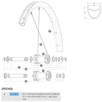 Mavic Rayons Gauches Crossmax Elite Carbon 27.5 12 Unités