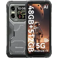 Blackview XPLORE 1, 17,2 cm (6,78"), 16 Go, 512 Go, 64 MP, Android 15, erná