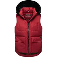 NAVAHOO Gilet 'Zimthäschen XIV' rouge foncé / noir